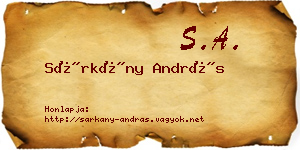 Sárkány András névjegykártya