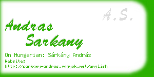 andras sarkany business card